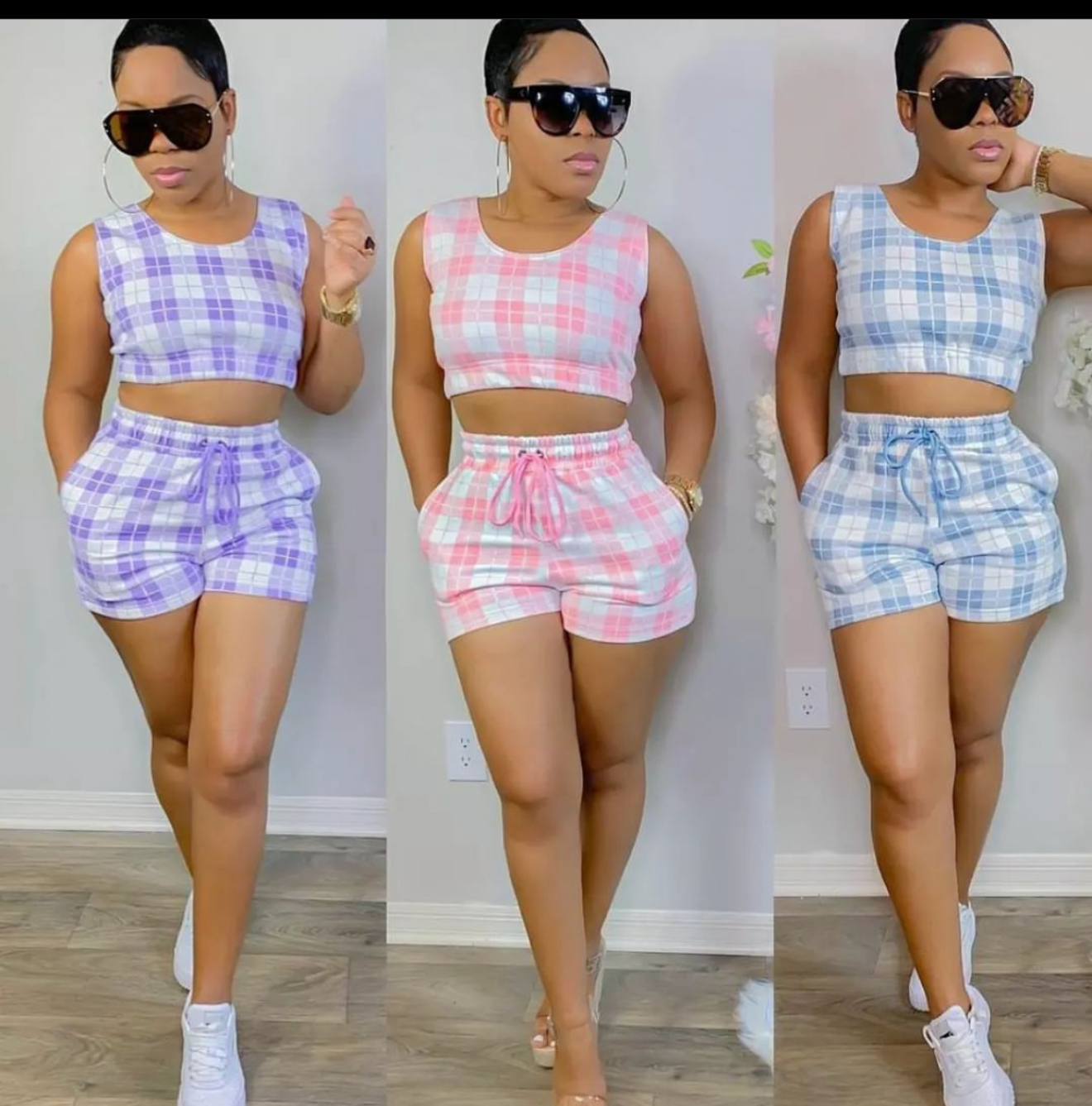 Striped Shorts Set