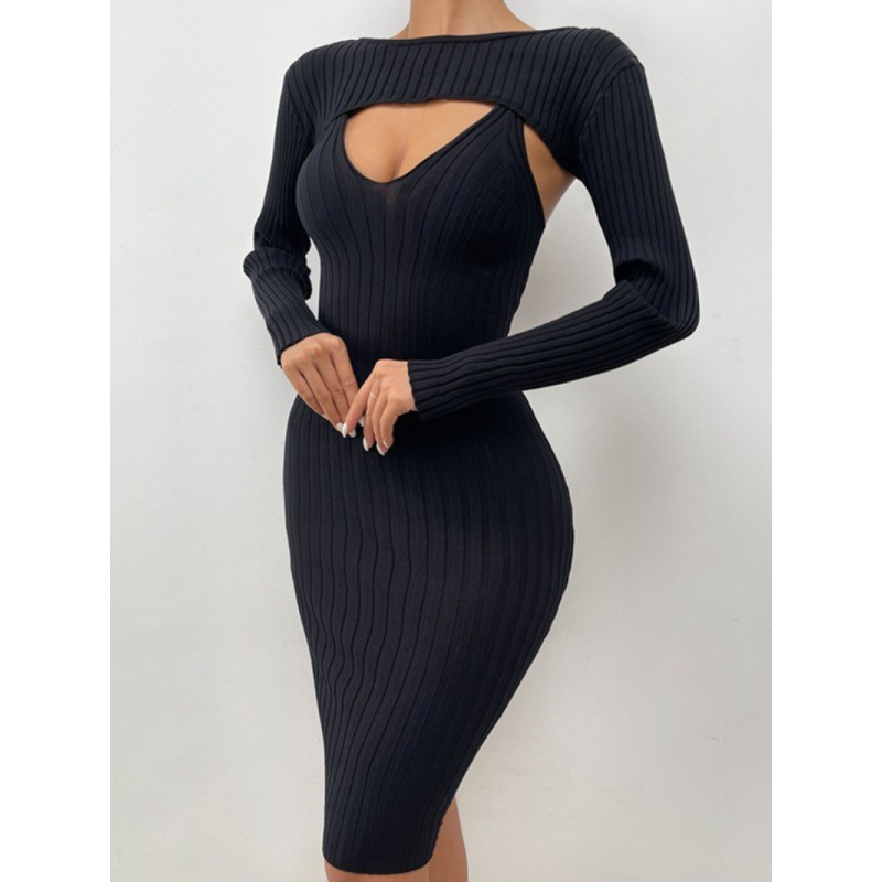 Knit Top And Cami Two-piece Dress