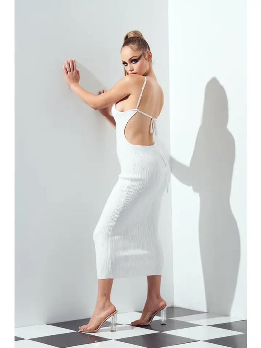 Knit Halter Midi Dress