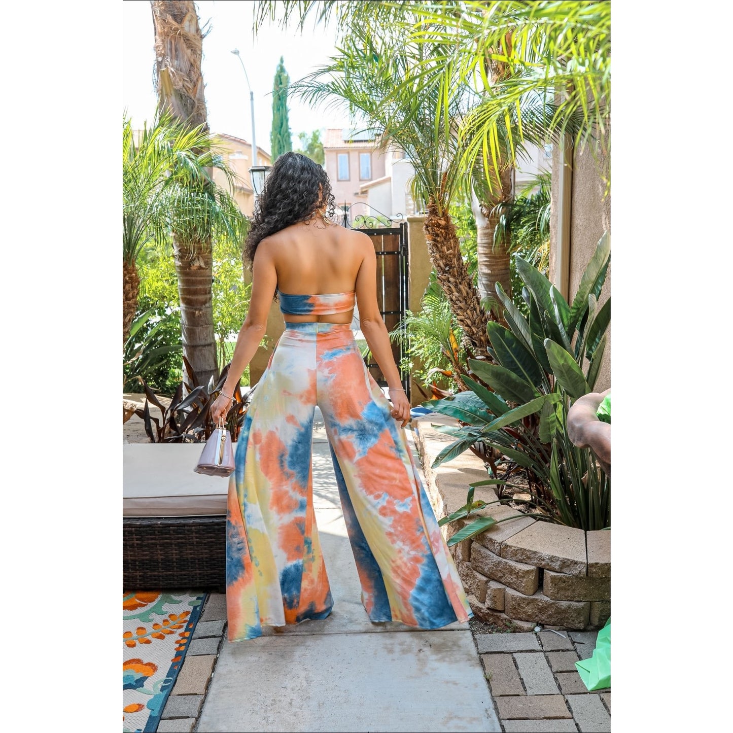 Let’s Split it Tie Dye Top and Pant Set