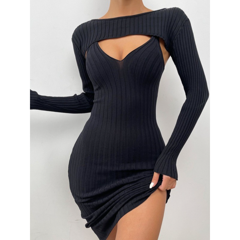 Knit Top And Cami Two-piece Dress