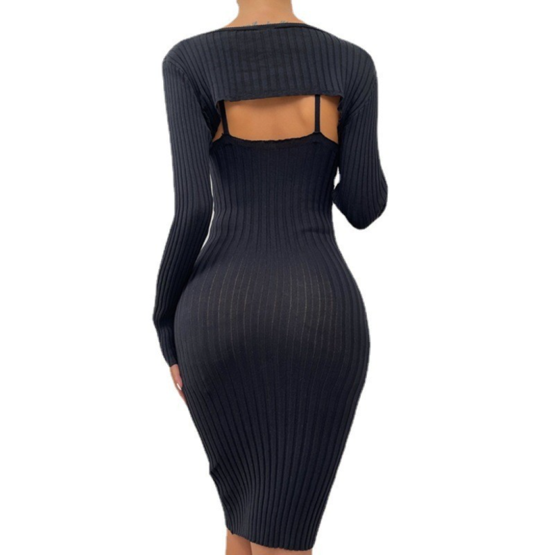 Knit Top And Cami Two-piece Dress