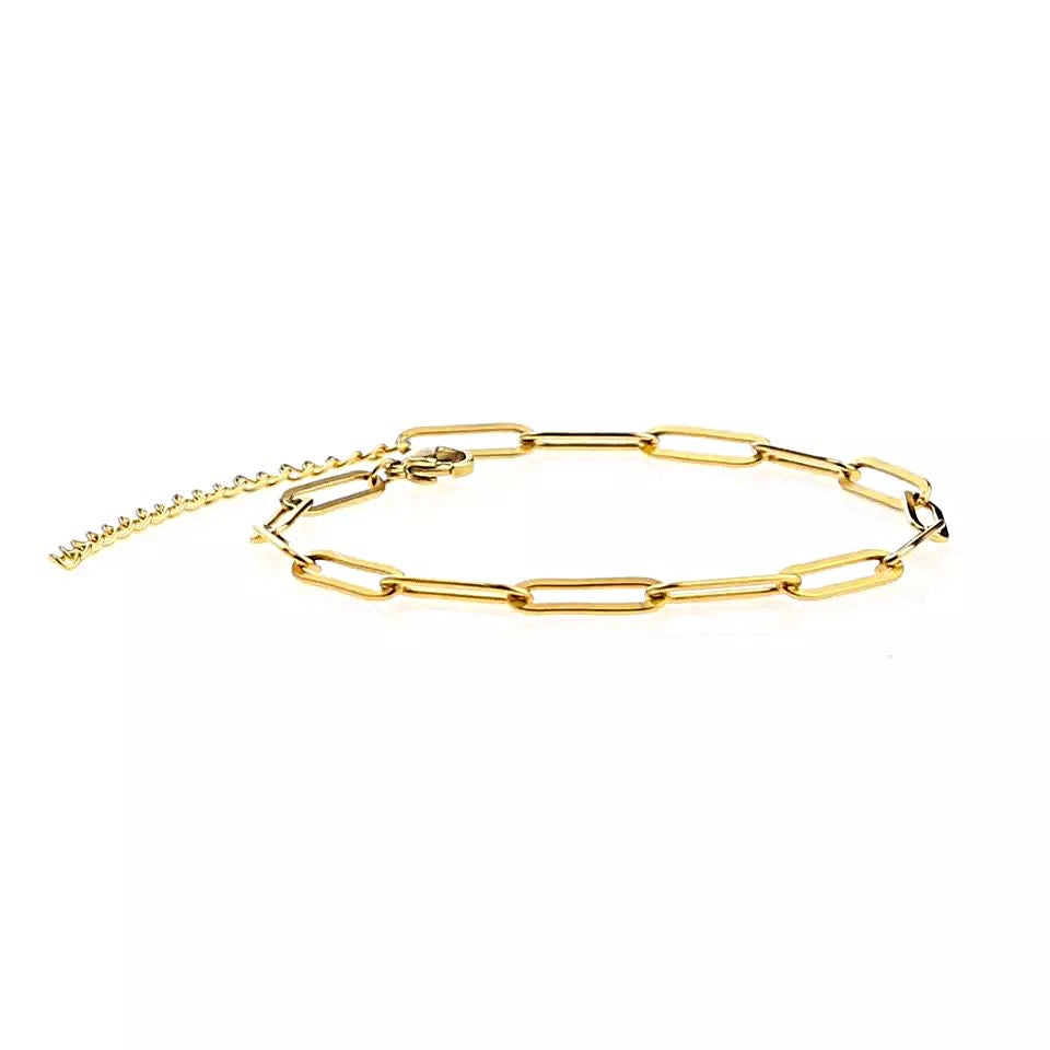 Paper Clip Chain Link Anklet
