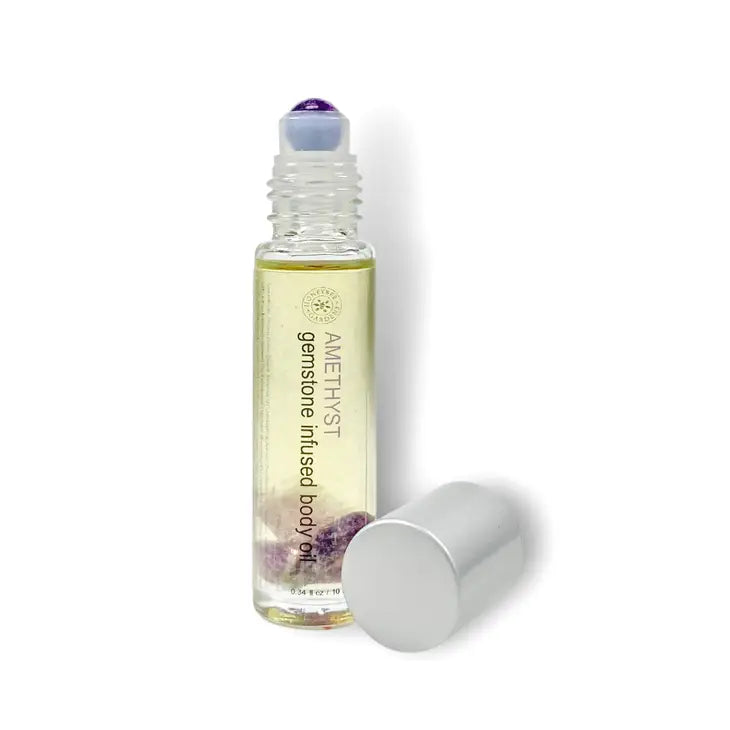 Crystal Infused Organic Body Oil Rollerballs