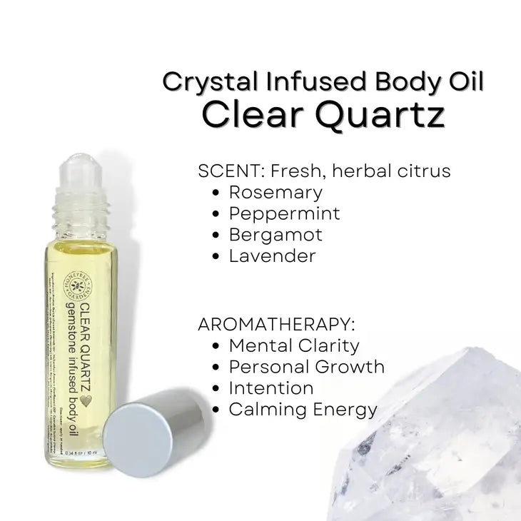 Crystal Infused Organic Body Oil Rollerballs
