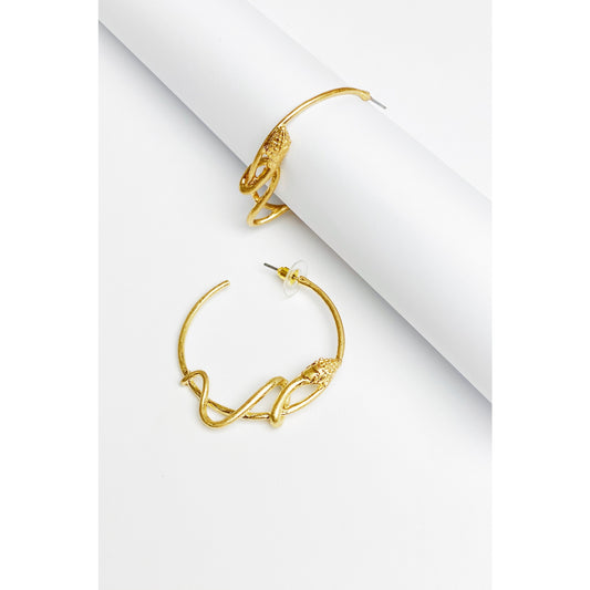 Around The Vine Earrings, Gold