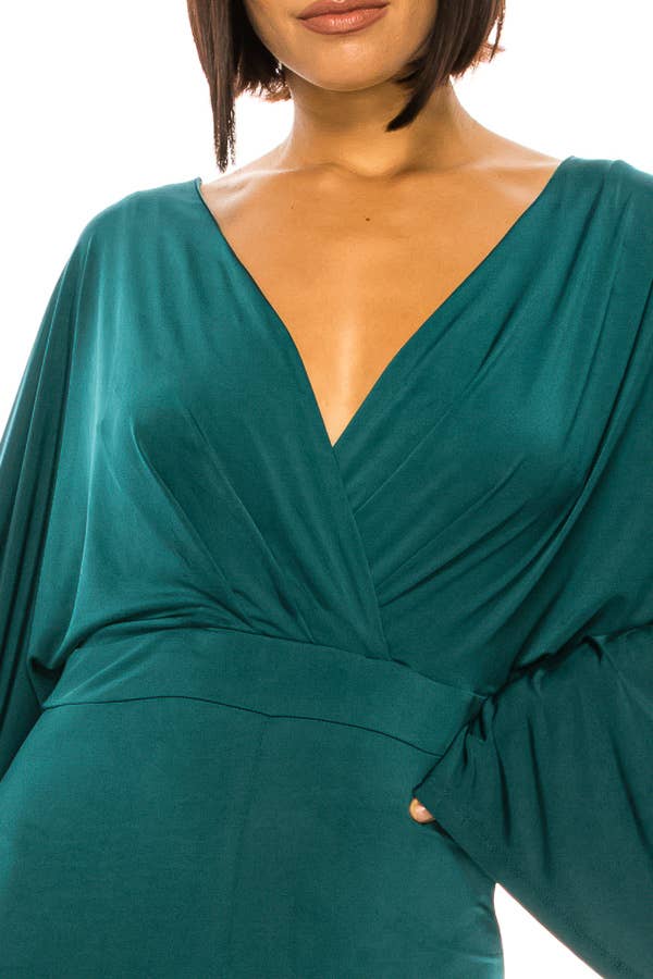 Solid Open Back Tie Jumpsuit