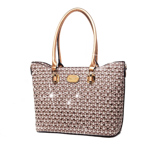 Galaxy Stars Vegan Leather Designer Tote Bag
