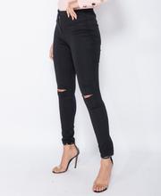 Knee Split Button Fly Jeggings
